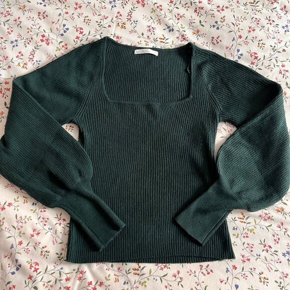 NWOT Oak + Fort square neck sweater - Picture 1 of 2